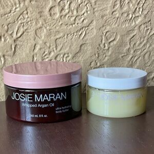 Josie Maran Whipped Argan Oil 8 Oz & Body Scrub 4.4 Oz Duo Lavender Citrus New